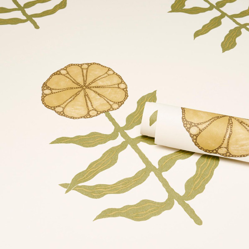 Schumacher x Marian Mcevoy Pretty Petals Wallpaper, Soft Yellow