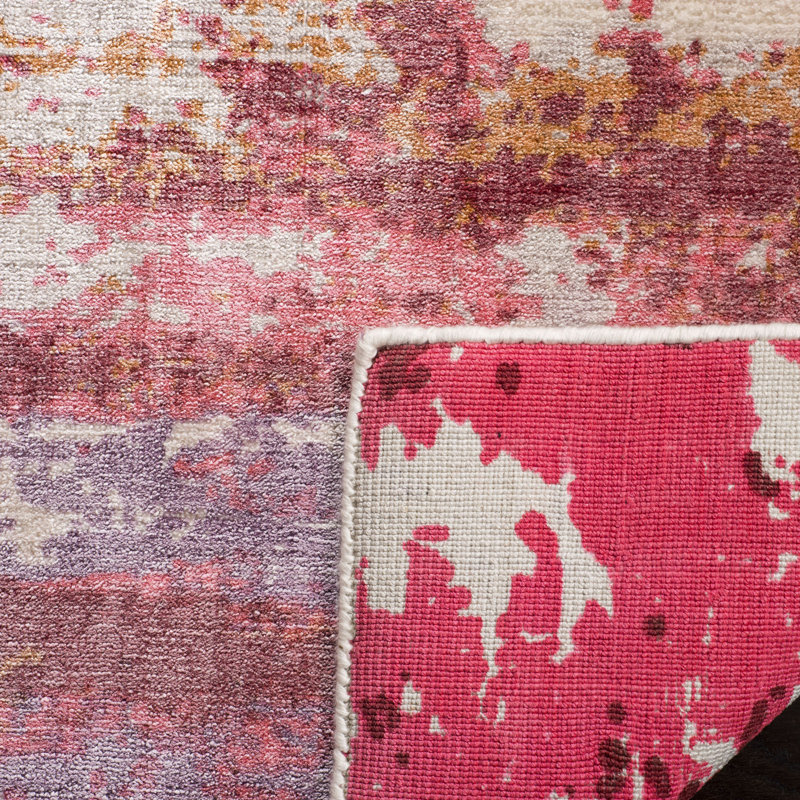 Tapis rouge et ivoire Cuevas, Rectangle 9 pi x 12 pi