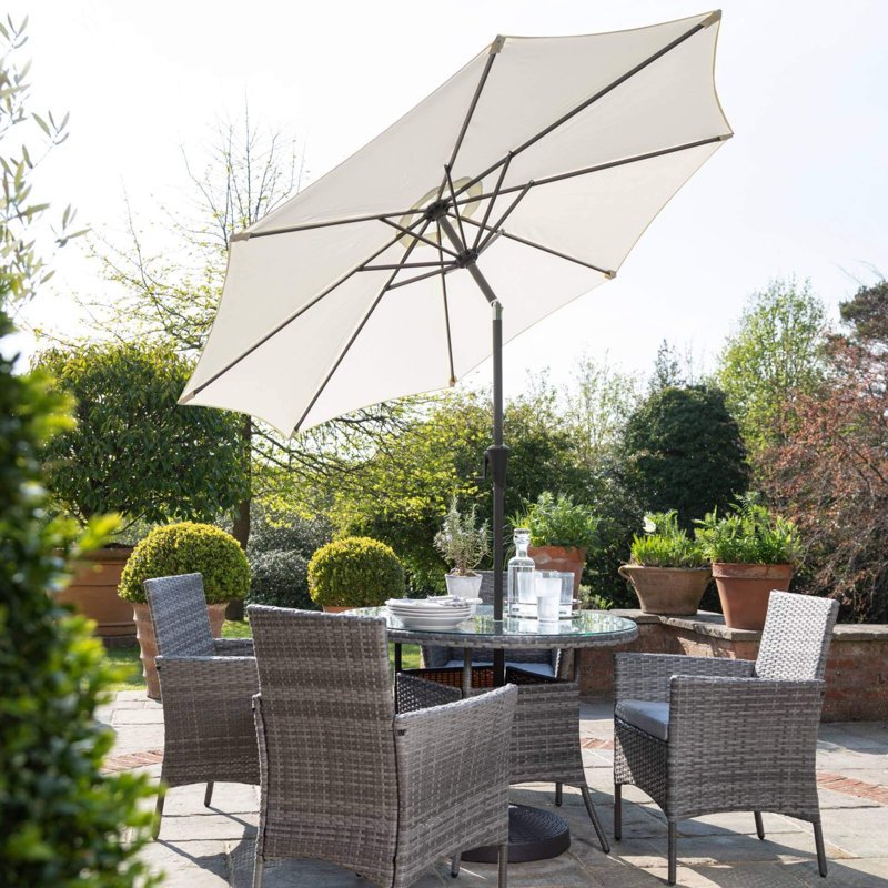 Dubose 4 - Person Garden Lounge Set with Cushions, Grey