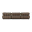 Canapé modulaire d'extérieur 3 pièces Locascio avec repose-pieds brun Ellor-120797319-120797320