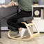 Fauteuil ergonomique à genoux, tabouret en bois, noir-1520273703