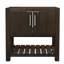 Meuble-lavabo 36 po avec comptoir en marbre de Carrare et lavabo, quincaillerie-106633437