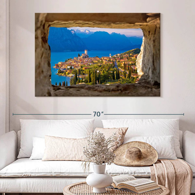 Ravi View Of Malcesine, 34" H x 51" W
