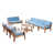 Teak Frame/Blue Cushion selected