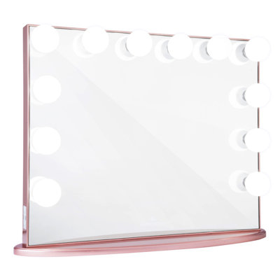 Hollywood Glow Plus Vanity Mirror with 12 Clear LED Lights Dressing Makeup Mirror with Dimmer Switch