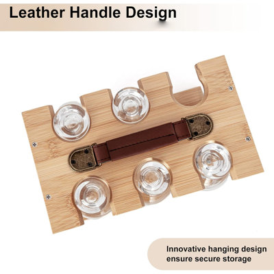 Bamboo Whiskey Wine Glass Stand