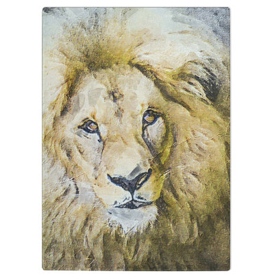 Tempered Glass the Face of a Lion Chopping Board