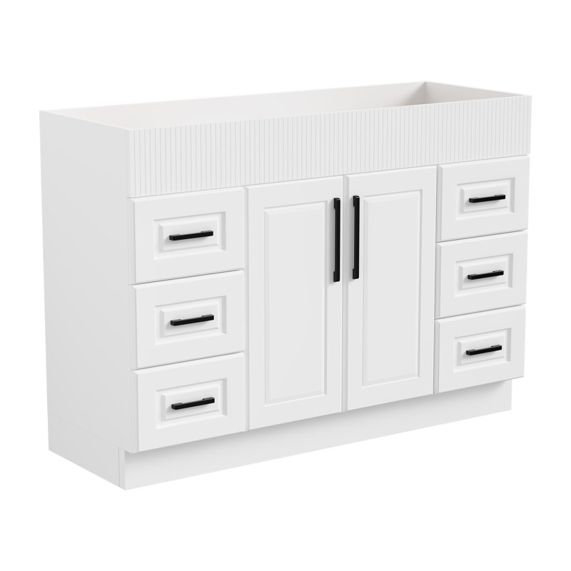 Modern 48" Bathroom Vanity White Single Vanity,Vanity Base,No Top No Sink