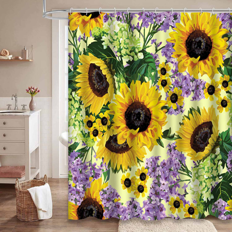 Rideau de douche imperméable avec 12 crochets SunfolkArt, L 72 po x l 84 po