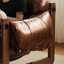 Fauteuil d'appoint Mid-Century moderne, fauteuil en bois massif en forme de U pour le salon, fauteuil de lecture rembourré avec assise rembourrée confortable