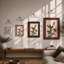 Hummingbird Among Blooms Botanical - Print-933194537-933194536