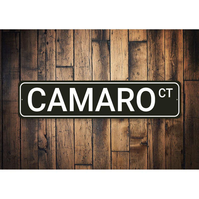Plaque Camaro, H 4 po x l 18 po x P 0,04 po