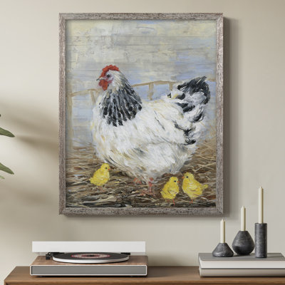 Farmhouse Chicken Framed Print - Solid Wood