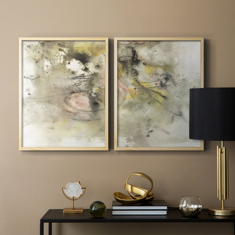 «Soft Inspiration I», reproduction encadrée de qualité supérieure - prête à être accrochée - aucun clou requis - aucun clou requis