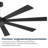  60 In. 8-plywood Double-sided Black and Driftwood Blades Ceiling Fan With Remote Dc, Matte Black-713002703-713002697-713002698