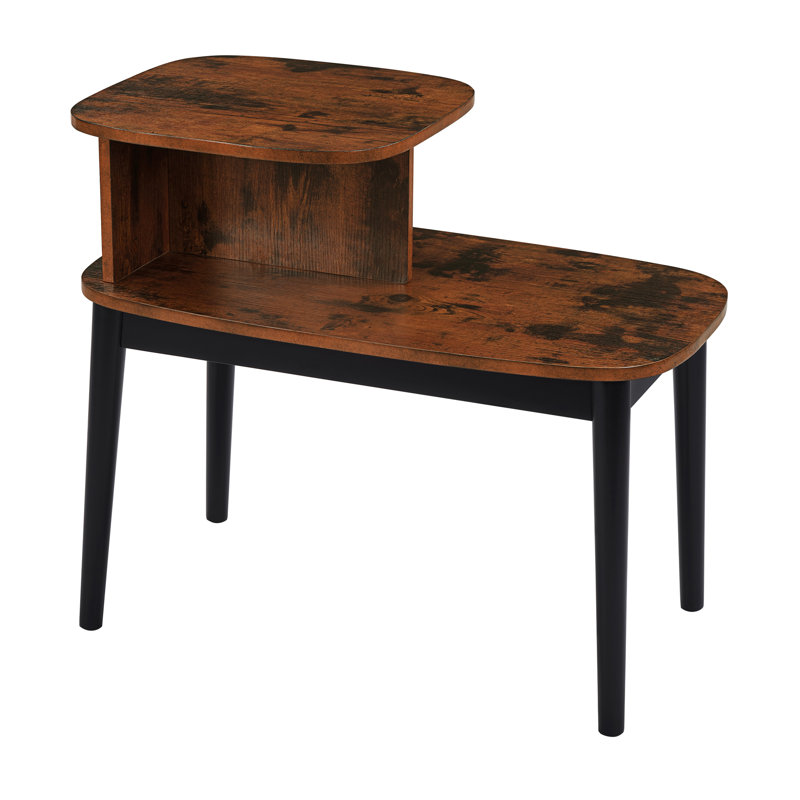 Table de bout Darcey, Bois de grange / noir