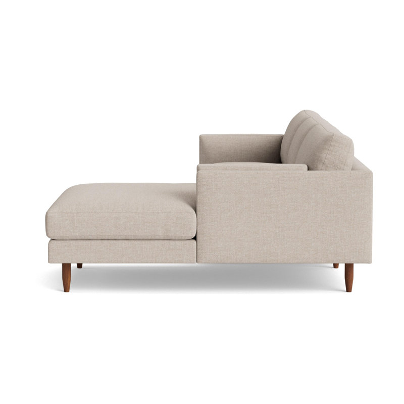 Skinny Fat Chaise Sectional, Performance Weave - Natural, Right Hand Facing