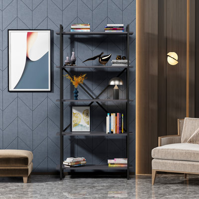 Abordale 5-Tier Steel Bookcase