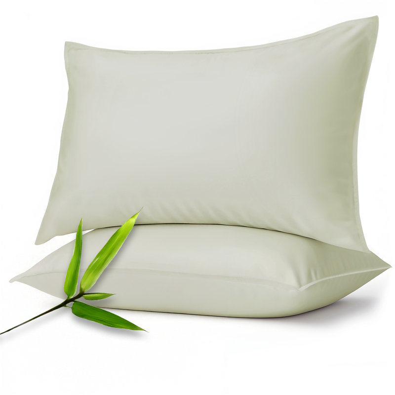 100% Viscose from Bamboo Pillowcases Only, 300 Thread Count, Hidden Zipper, Cooling Breathable, Bedding Pillow Covers for Hot Sleepers - Gift-Ready Packaging, PACK OF 2 (Soft Sage)