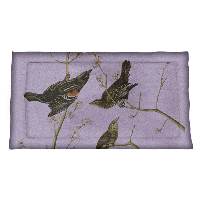 Taie décorative John James Audubon, Microfibre, Grand lit, Mauve