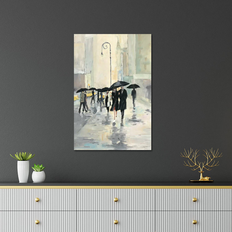 «City in the rain» par Avery Tillmon - impression non encadrée, H 32 po x l 24 po x P 0,25 po