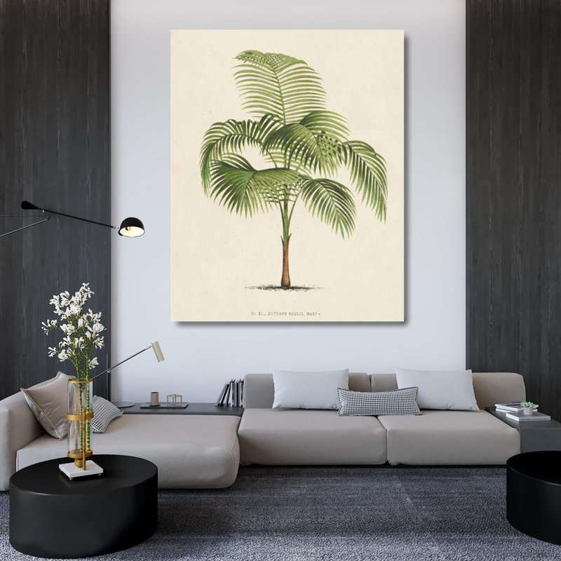 Art sur toile tendue Astoria Grand Inconnu, titre: Les Palmiers I, H 44 po x l 36 po