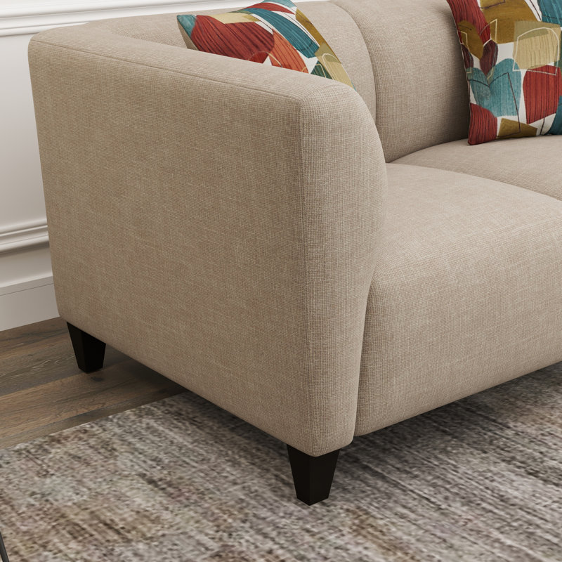 Causeuse rembourrée Orianne Carney, Beige