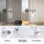 Luminaire suspendu pour îlot de cuisine 1 lumière 5,9 po avec abat-jour en verre martelé transparent Levona-280620867