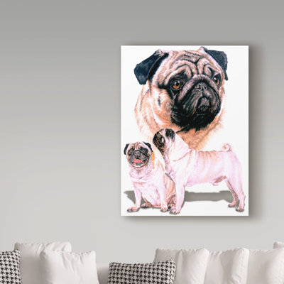 Publicité rétro sur toile tendue Adelphi «Pug»