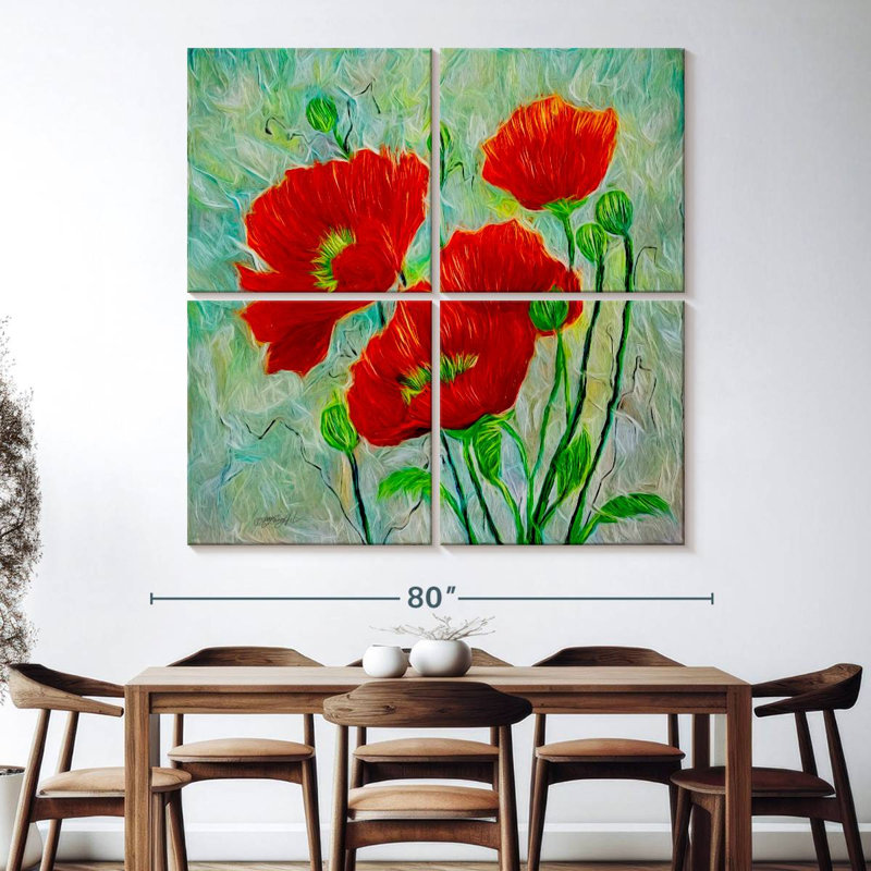 Harnek Red Poppies style contemporain