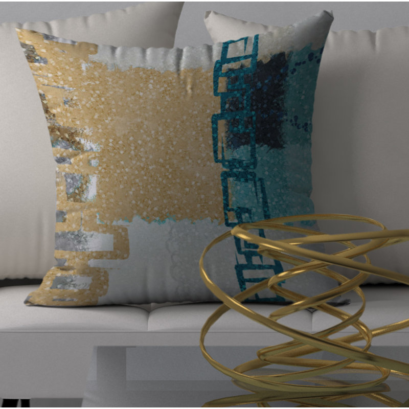 Housse de coussin décorative carrée sensible sensationnelle et insert, 20 po x 20 po