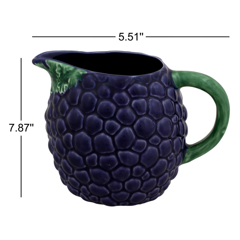 Grapes Earthenware Pitcher