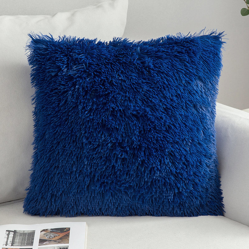 Housse de coussin carré et insert, 20 po x 20 po, Polyester, Bleu très foncé