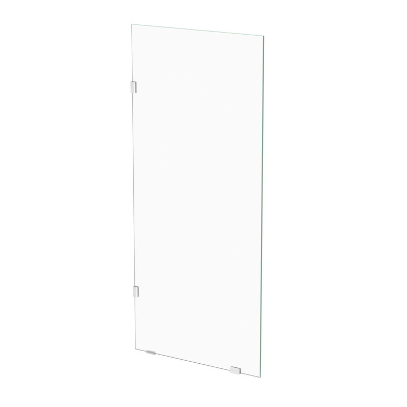 Écran de douche Mortycl Spacieux Easyclean - Panneau fixe sans outil, verre trempé de 10 mm (3/8 po) (l 32 po x H 78 po)