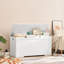 Coffre de rangement avec 2 charnières de sécurité, coffre de rangement, banc de rangement à plateau relevable, coffre à jouets, coffre à jouets pour la chambre à coucher-1830438445-1830438442