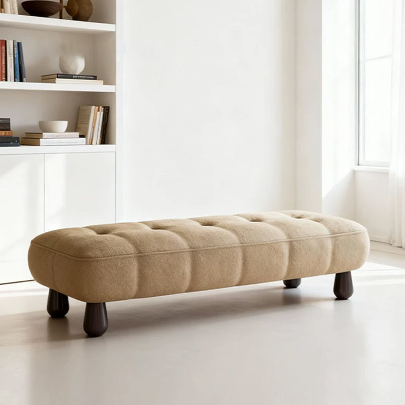 Banc rembourré Modern, H 15,75 po x l 47,24 po x P 17,72 po