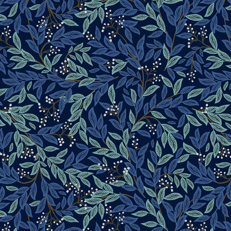 Elly Headboard, Twin, Rpc Willowberry Navy Linen
