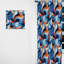 Blue and Orange Enchanted Waves Harmony - Rideau obscurcissant géométrique abstrait - 1 panneau-107594400