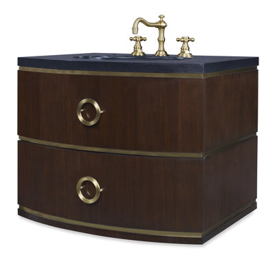 Ensemble de meuble-lavabo de salle de bain simple mural 28 po Cirque