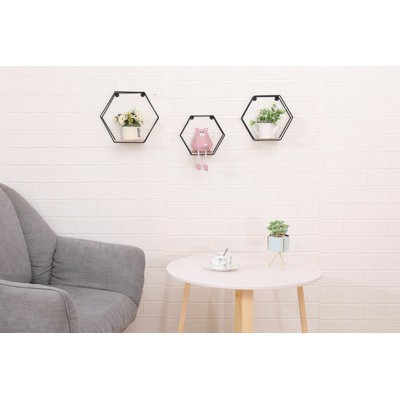Hexagon Floating Shelf