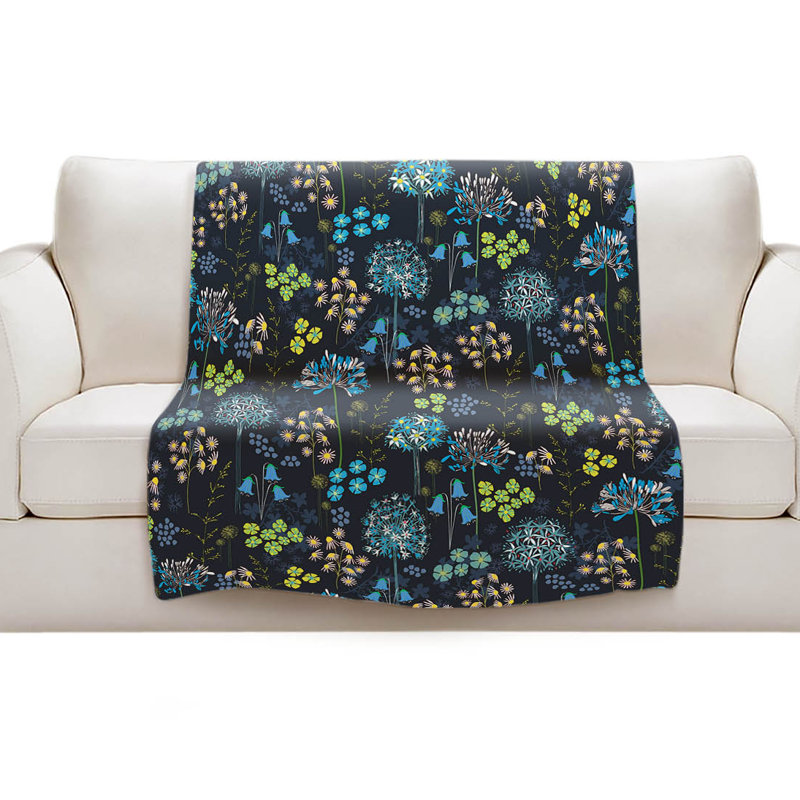 Couverture de sherpa agapanthus doux de pop, l 51 po x L 60 po