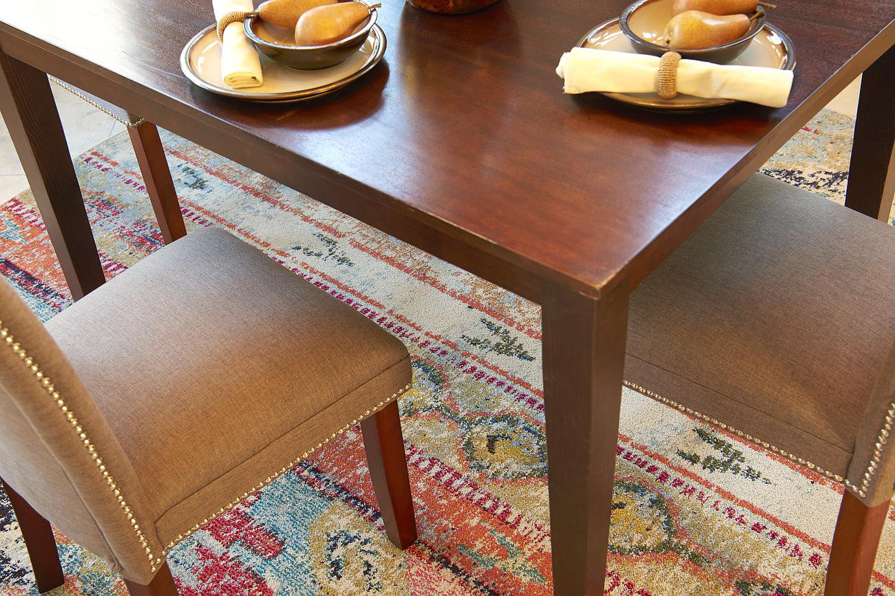 Mistana™ Indira Performance Beige/Orange/Blue Rug Wayfair