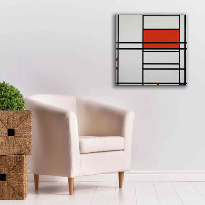 «Composition of Red and White; «No. 1, Composition No. 4 with Red and Blue, 1938-1942» par Piet Mondrian, estampe numérique sur toile