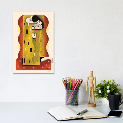 The Next Kiss by John Battalgazi - Wrapped Canvas Print