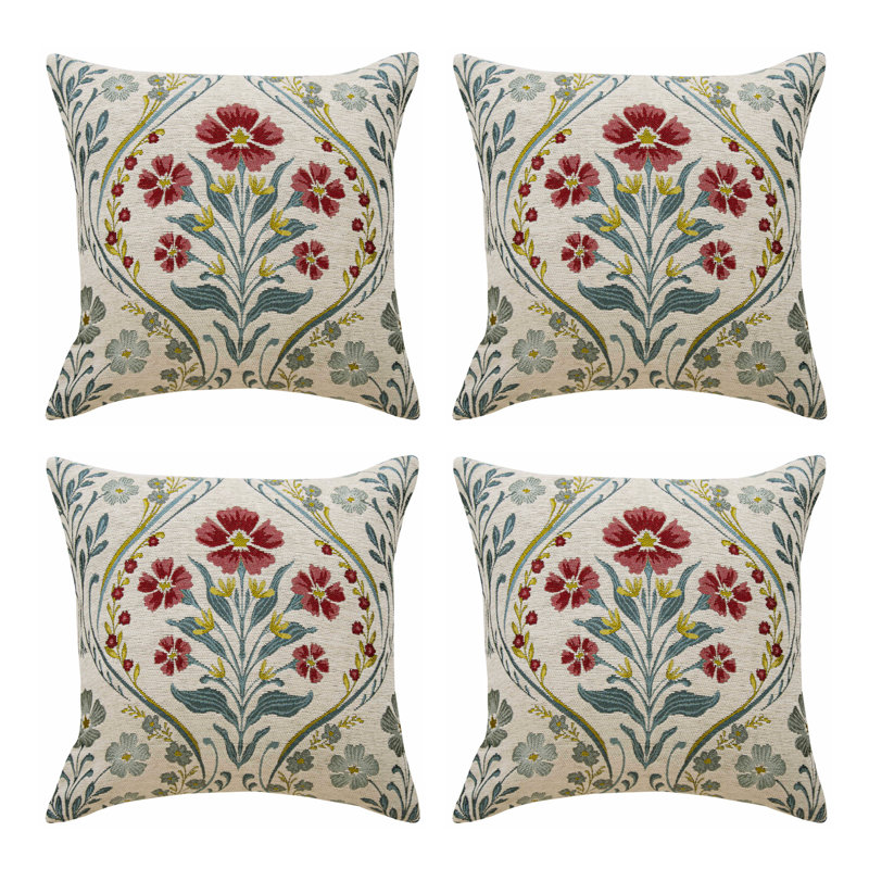 Sareen Floral Square Cushion, Blue