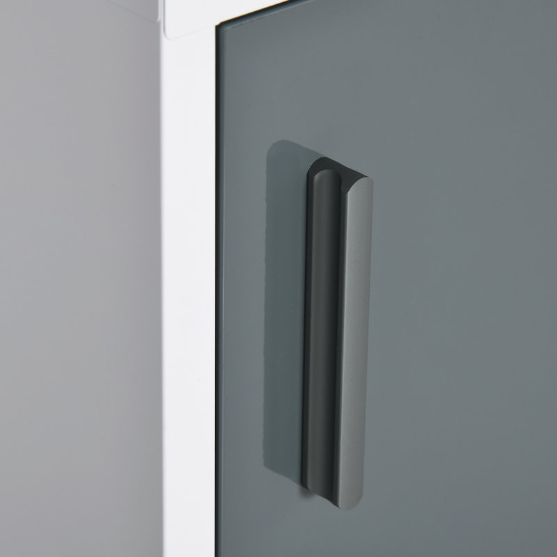Armoire médicale fixée au bain - tablette à 3 niveaux, verrouillable pour la sécurité, salle de bain grise verrouillable, tablettes