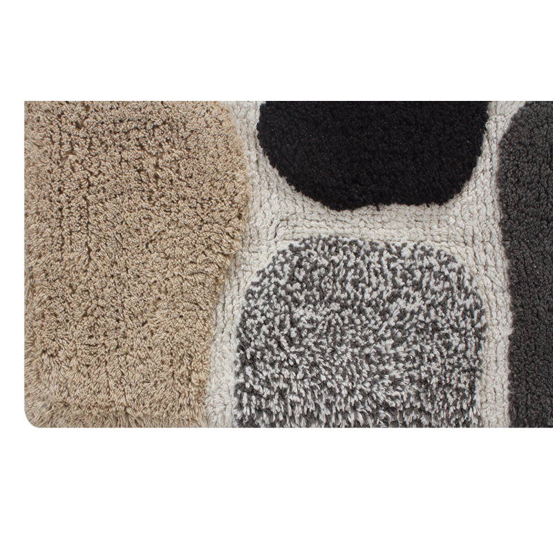 Creline Bath Rug - Charcoal Black, Black