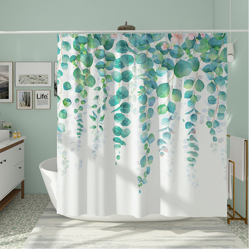 Ensemble de rideau de douche en polyester 13 pièces avec crochets Vipula