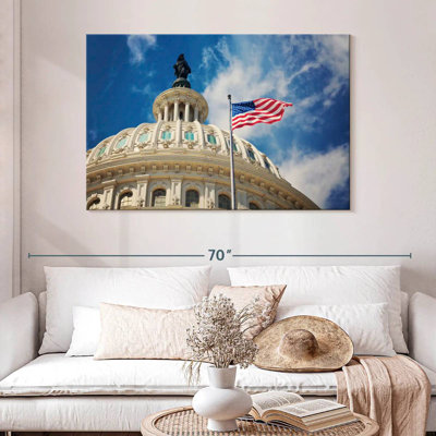 American Flag At US Capitol