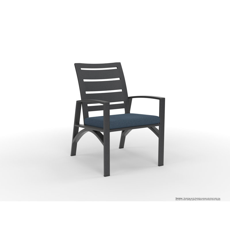 Arc Outdoor Bar Stool, Carbon Black, Surpass Stone